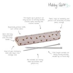 Bee Knitting Needle Case