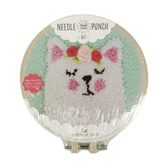 Punch Needle Kit 6" Hoop - Cat, Deer, or Bulldog
