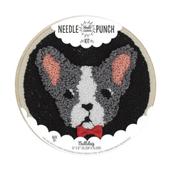 Punch Needle Kit 6" Hoop - Cat, Deer, or Bulldog