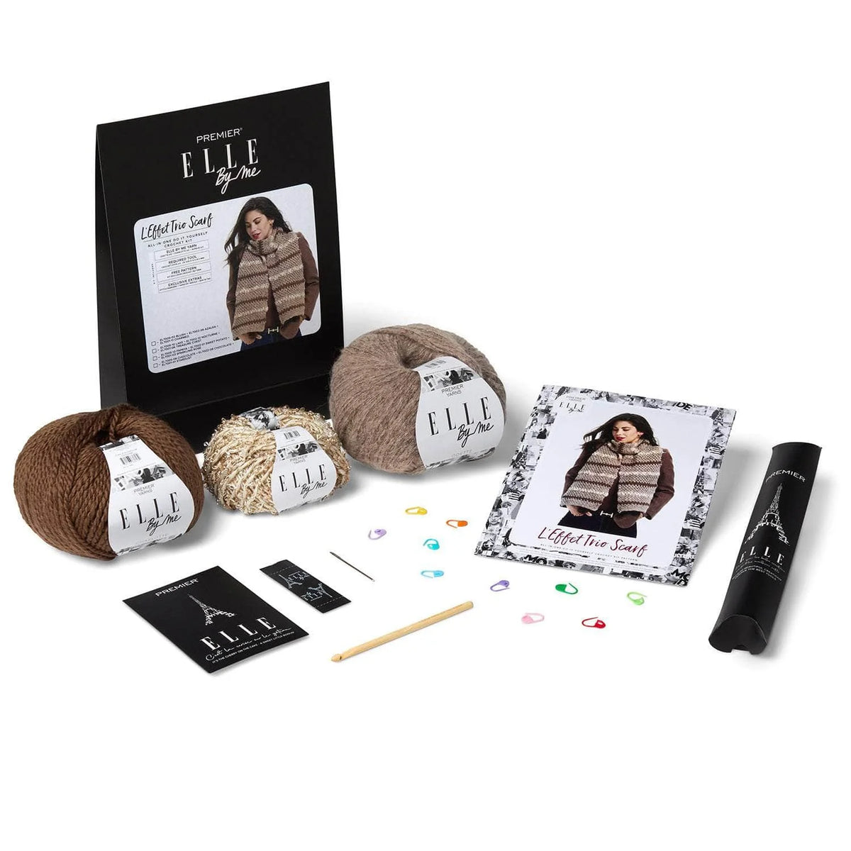 ELLE by Me L'Effet Trio Scarf Crochet Kit