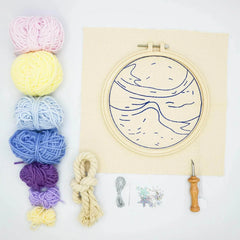 Punch Needle Kit 8" Hoop - Planets