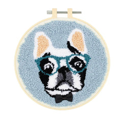 Punch Needle Kit 6" Hoop - Bunny, Unicorn, or Boston Terrier